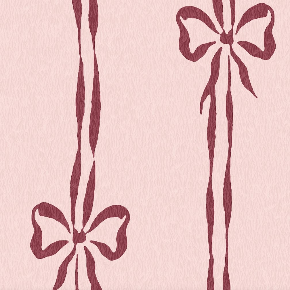 Woodchip & Magnolia Bow Peep Cherry Pink Wallpaper