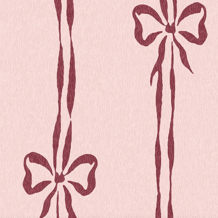 Woodchip & Magnolia Bow Peep Cherry Pink Wallpaper