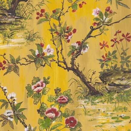 Woodchip & Magnolia Trees & Leaves Wallpaper Collection