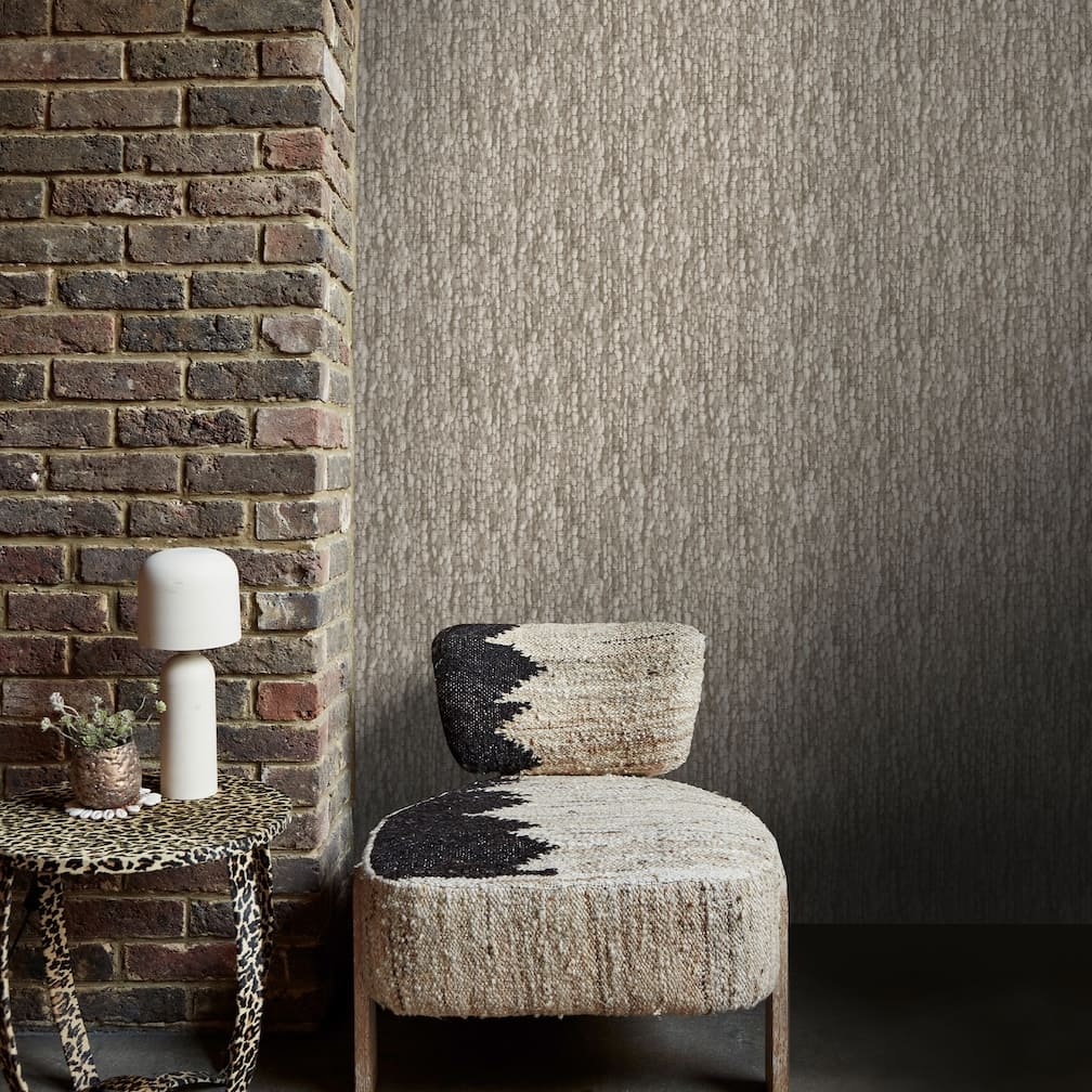 Abigail Ahern Heirloom Knit Greige Wallpaper - 140083