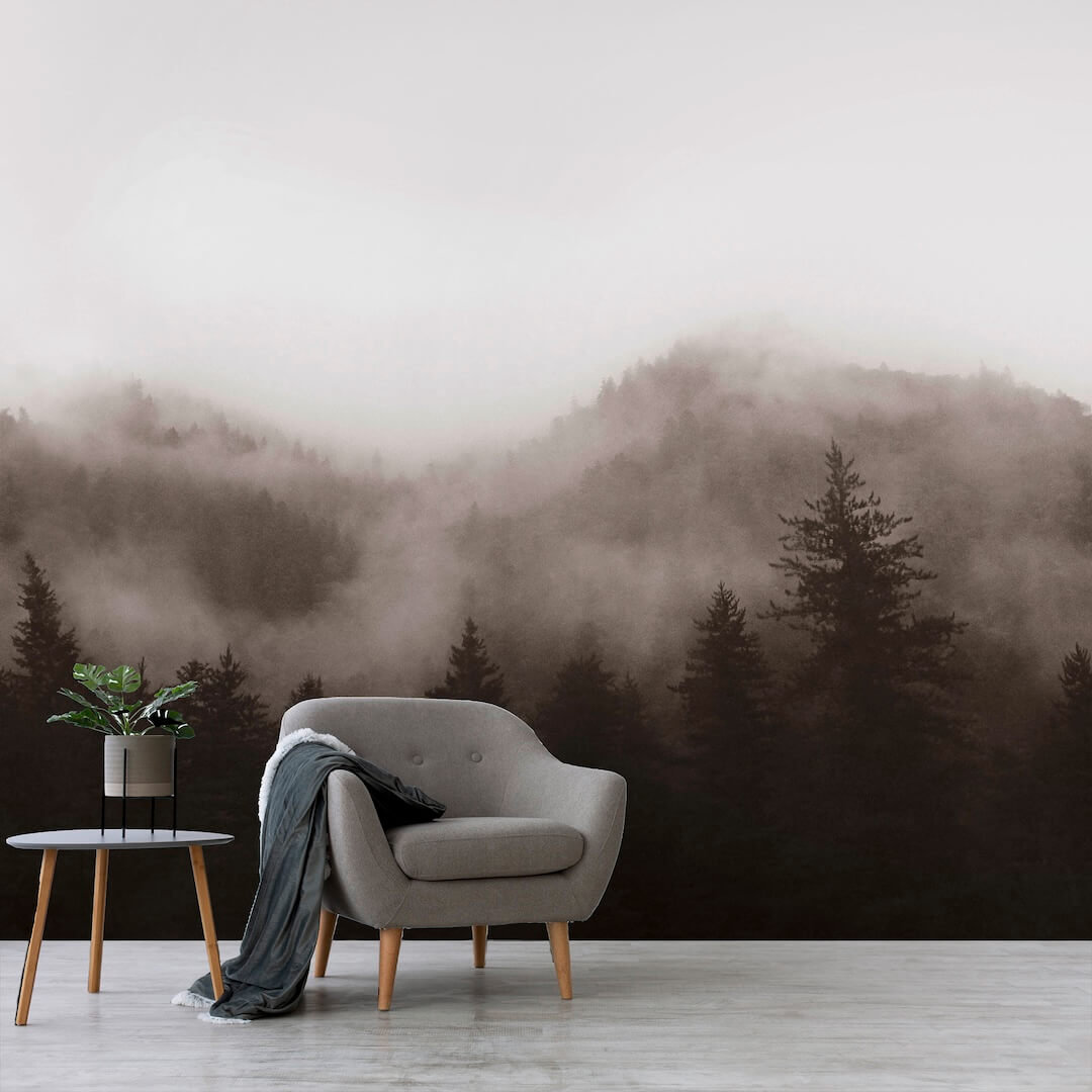 - Art for the Home Misty Landscape Neutral Mural - 125720FXST - Decor Warehouse