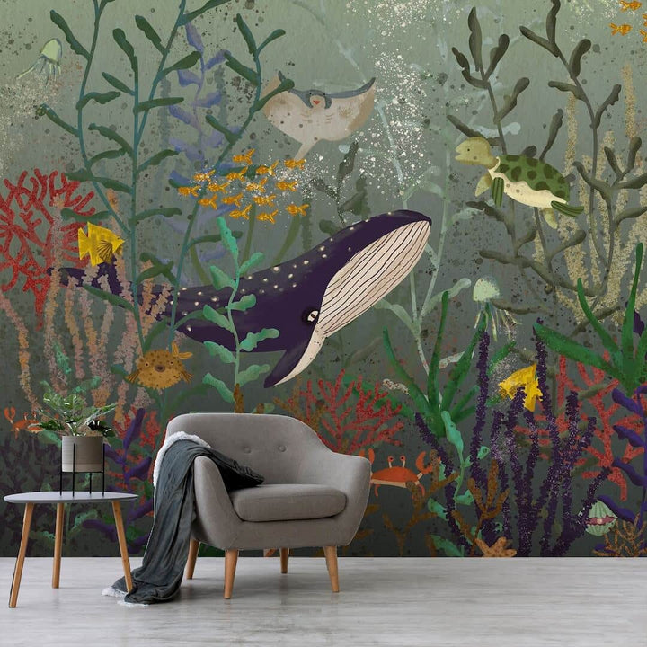- Art for the Home Under The Sea Blue Mural - 126161FXST - Decor Warehouse