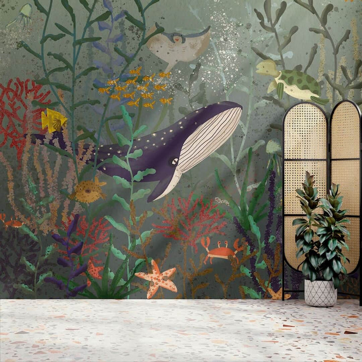 - Art for the Home Under The Sea Blue Mural - 126161FXST - Decor Warehouse