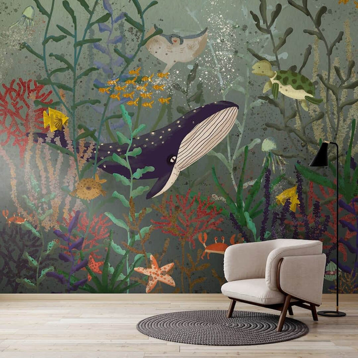 - Art for the Home Under The Sea Blue Mural - 126161FXST - Decor Warehouse