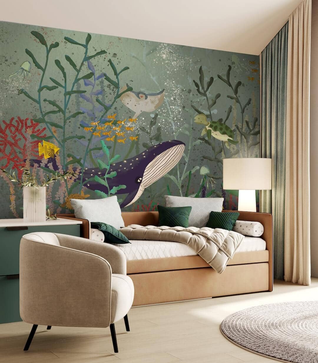 - Art for the Home Under The Sea Blue Mural - 126161FXST - Decor Warehouse