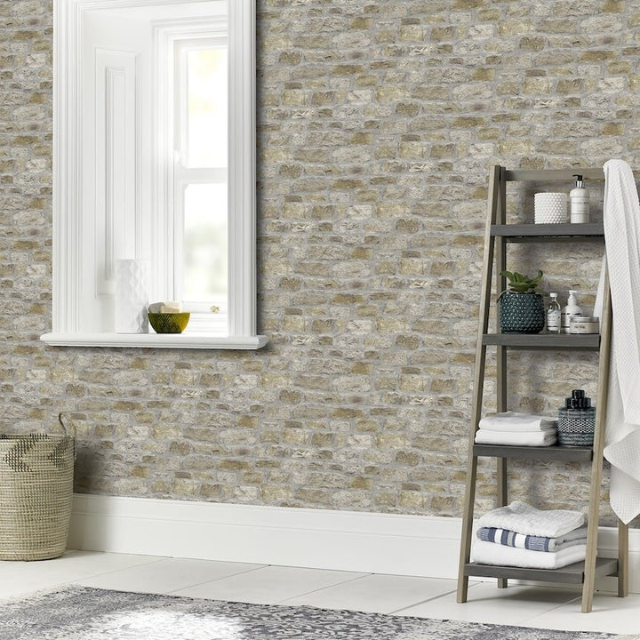 - Arthouse Country Stone Wallpaper - 696500 - Decor Warehouse
