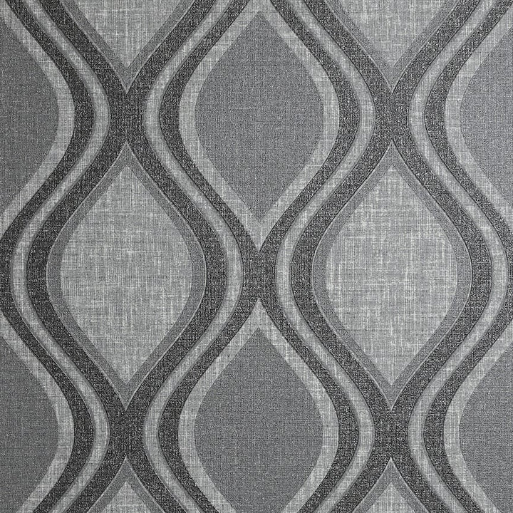 - Arthouse Curve Charcoal Wallpaper - 295100 - Decor Warehouse