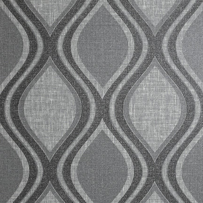 - Arthouse Curve Charcoal Wallpaper - 295100 - Decor Warehouse