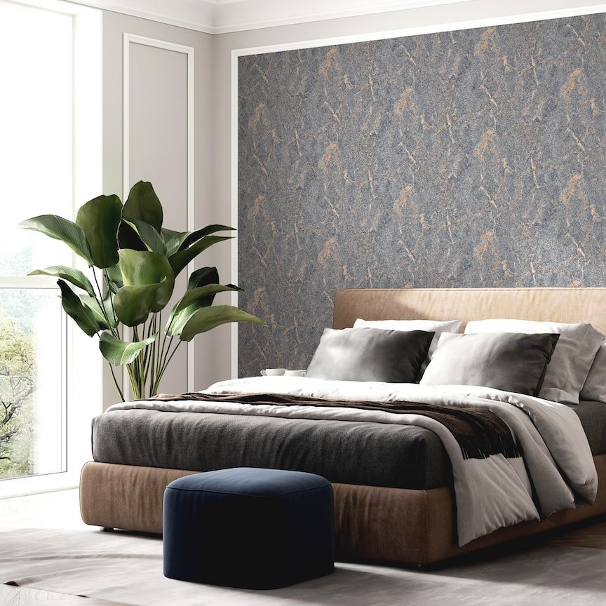 - Arthouse Dark Mineral Grey Wallpaper - 296708 - Decor Warehouse