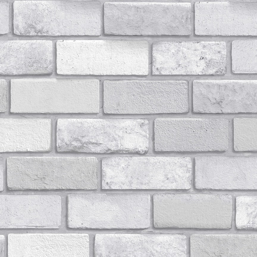 - Arthouse Diamond Brick Silver Wallpaper - 669401 - Decor Warehouse