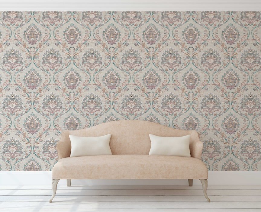 - Arthouse Fantastical Damask Multi Wallpaper - 296909 - Decor Warehouse