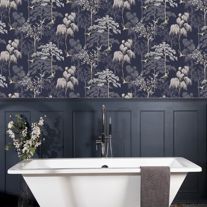 Arthouse Japanese Garden Blue Wallpaper - 908106