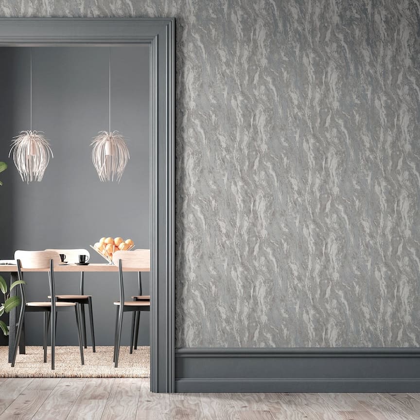 - Arthouse Luxe Texture Pewter Wallpaper - 299102 - Decor Warehouse
