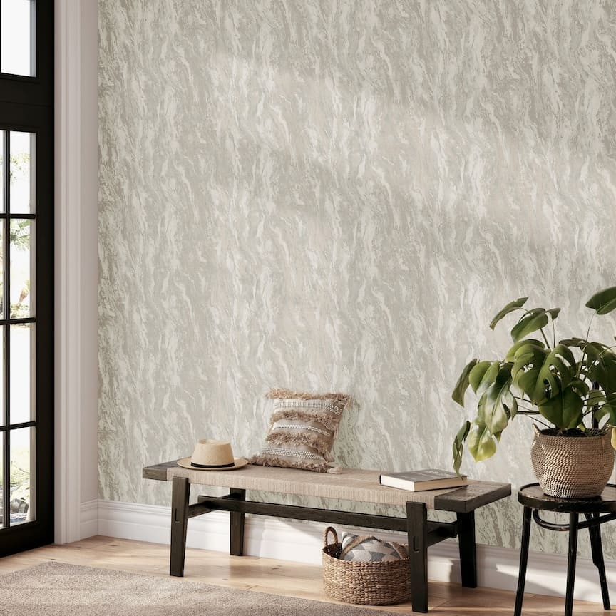 - Arthouse Luxe Texture Soft Silver Wallpaper - 299101 - Decor Warehouse