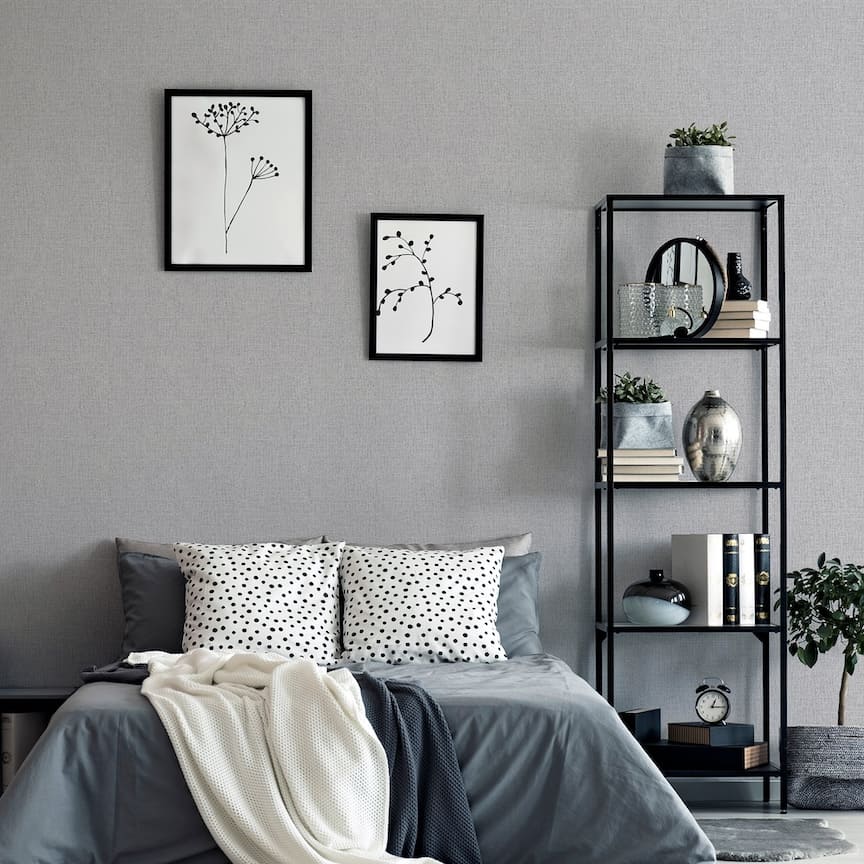 - Arthouse Luxury Plain Grey Wallpaper - 299305 - Decor Warehouse