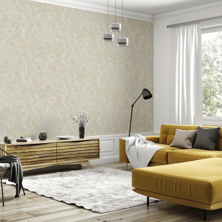- Arthouse Marble Patina Soft Gold Wallpaper - 296804 - Decor Warehouse
