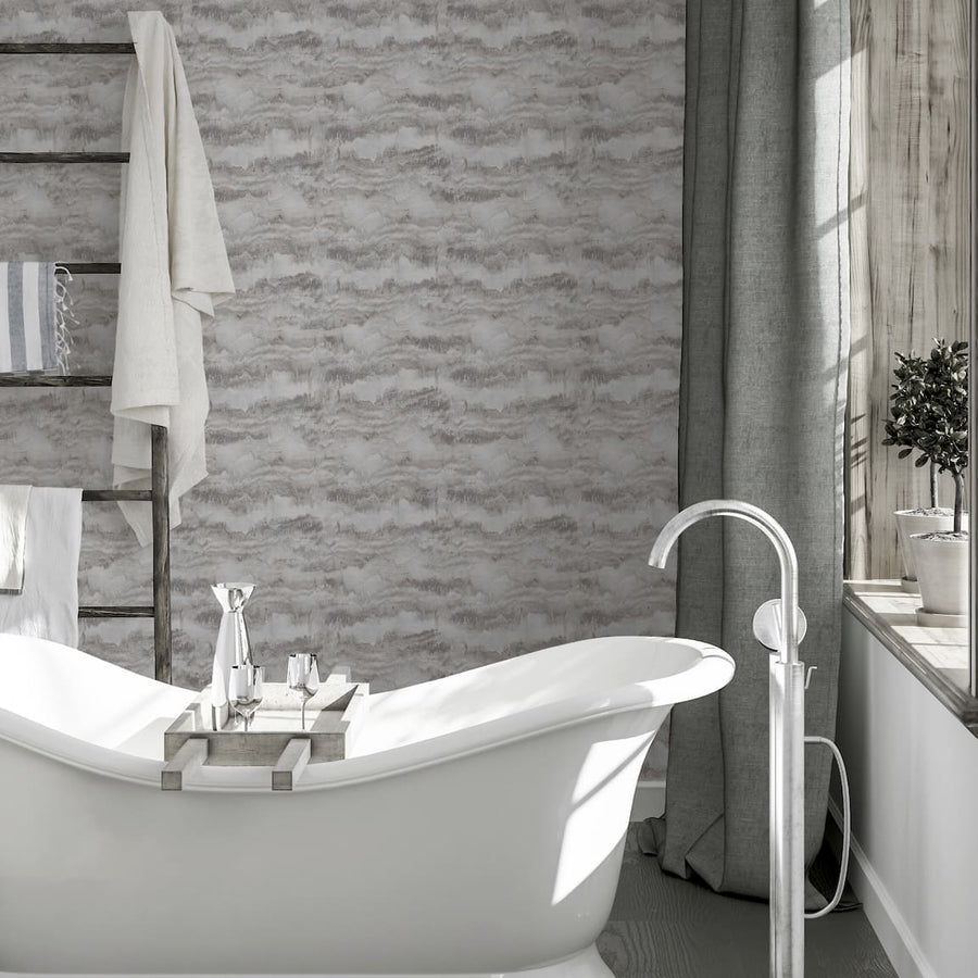 - Arthouse Painted Canvas Grey Wallpaper - 921605 - Decor Warehouse
