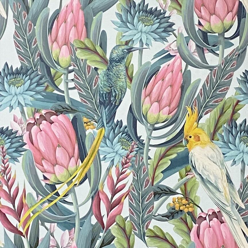 - Arthouse Rainforest Escape Green Pink Wallpaper - 297905 - Decor Warehouse