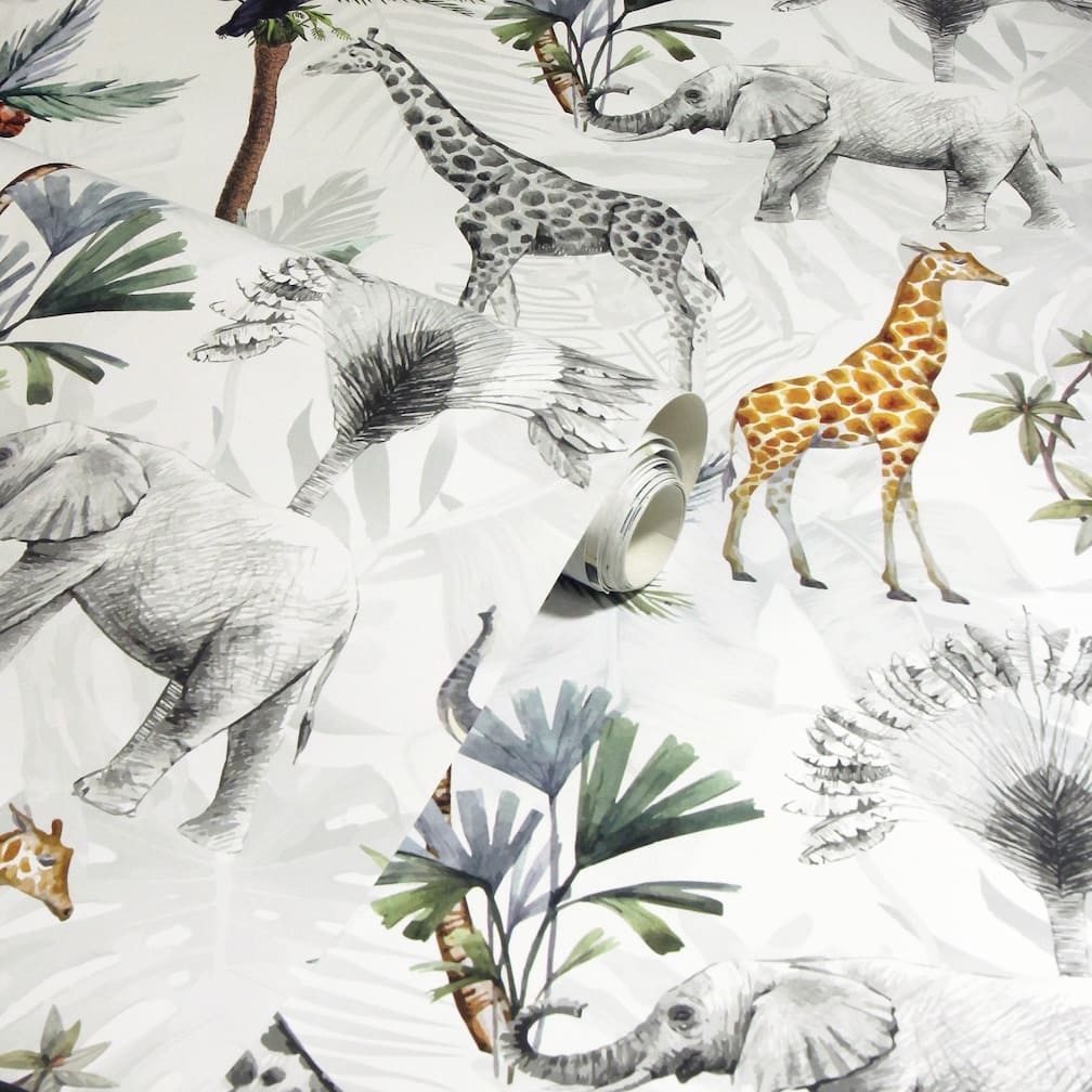 Arthouse Serengeti Animals Multicoloured Wallpaper - 923709