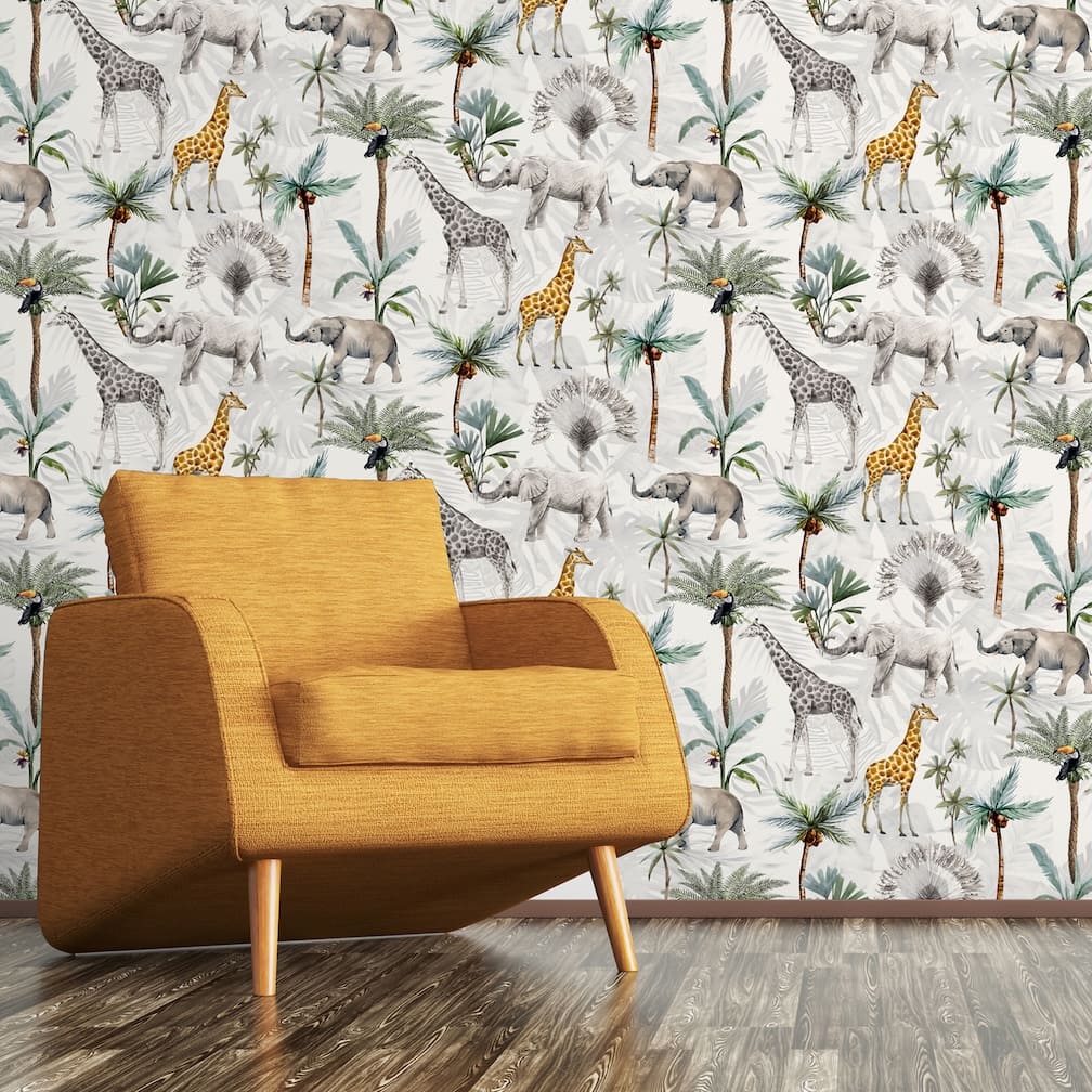 Arthouse Serengeti Animals Multicoloured Wallpaper - 923709
