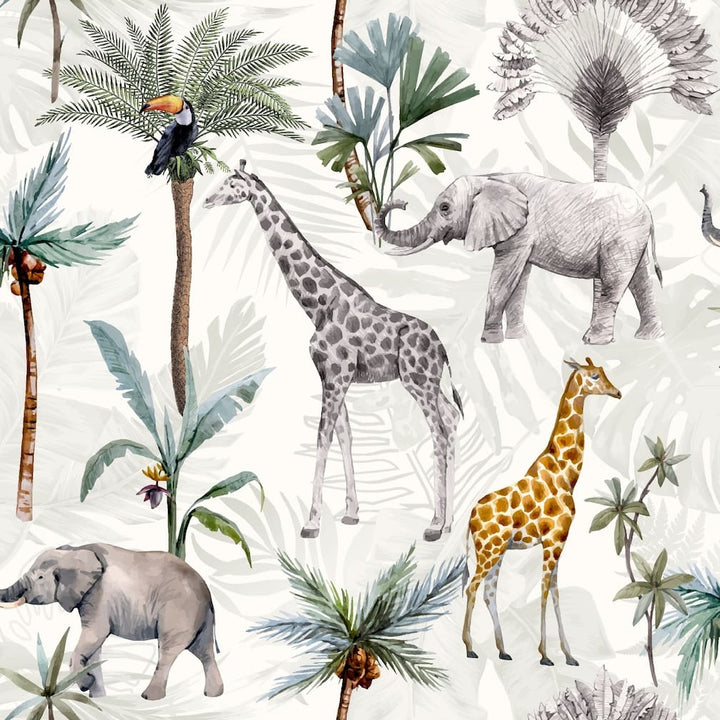 Arthouse Serengeti Animals Multicoloured Wallpaper - 923709