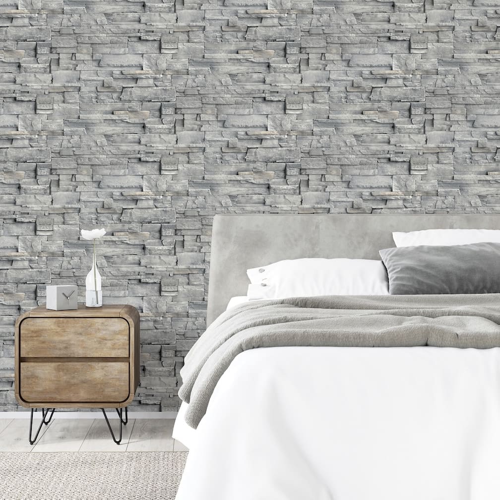 Arthouse Slate Wall Grey Wallpaper - 909704