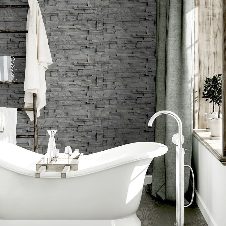 Arthouse Slate Wall Grey Wallpaper - 909704