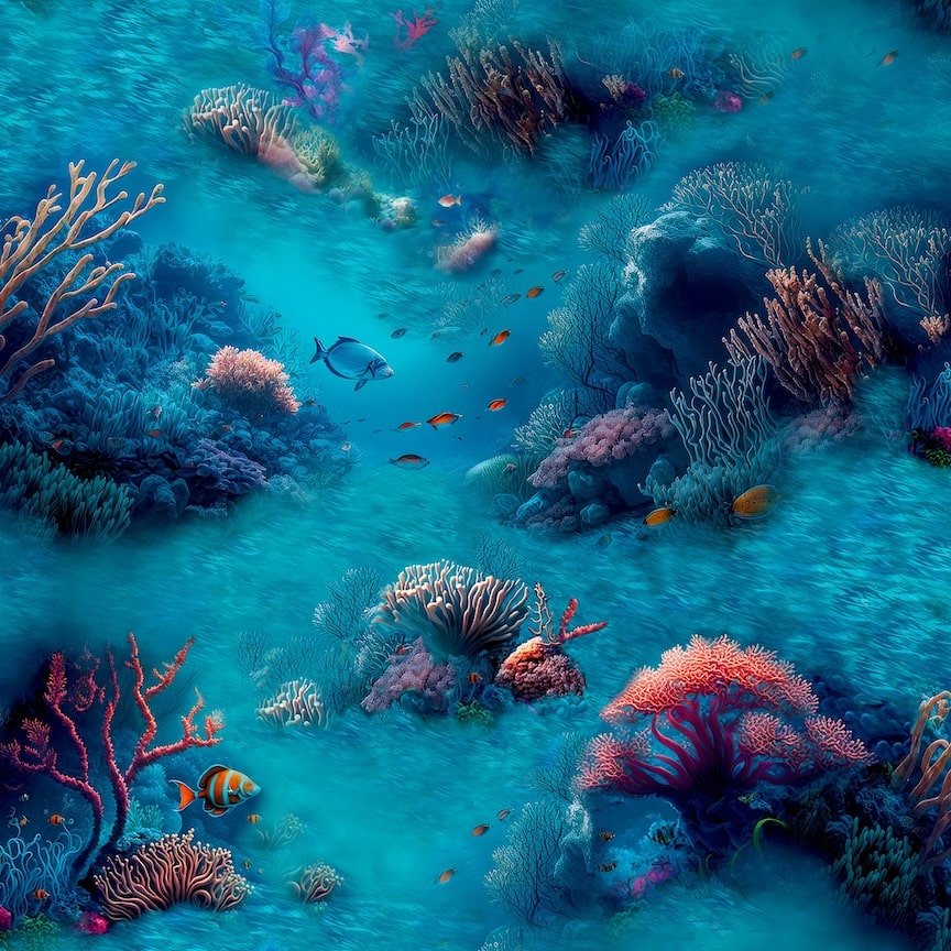 - Arthouse Under The Sea Blue Wallpaper - 923808 - Decor Warehouse