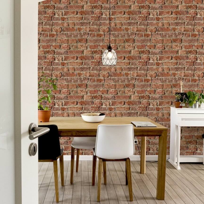 Arthouse Urban Brick Red Wallpaper - 696600