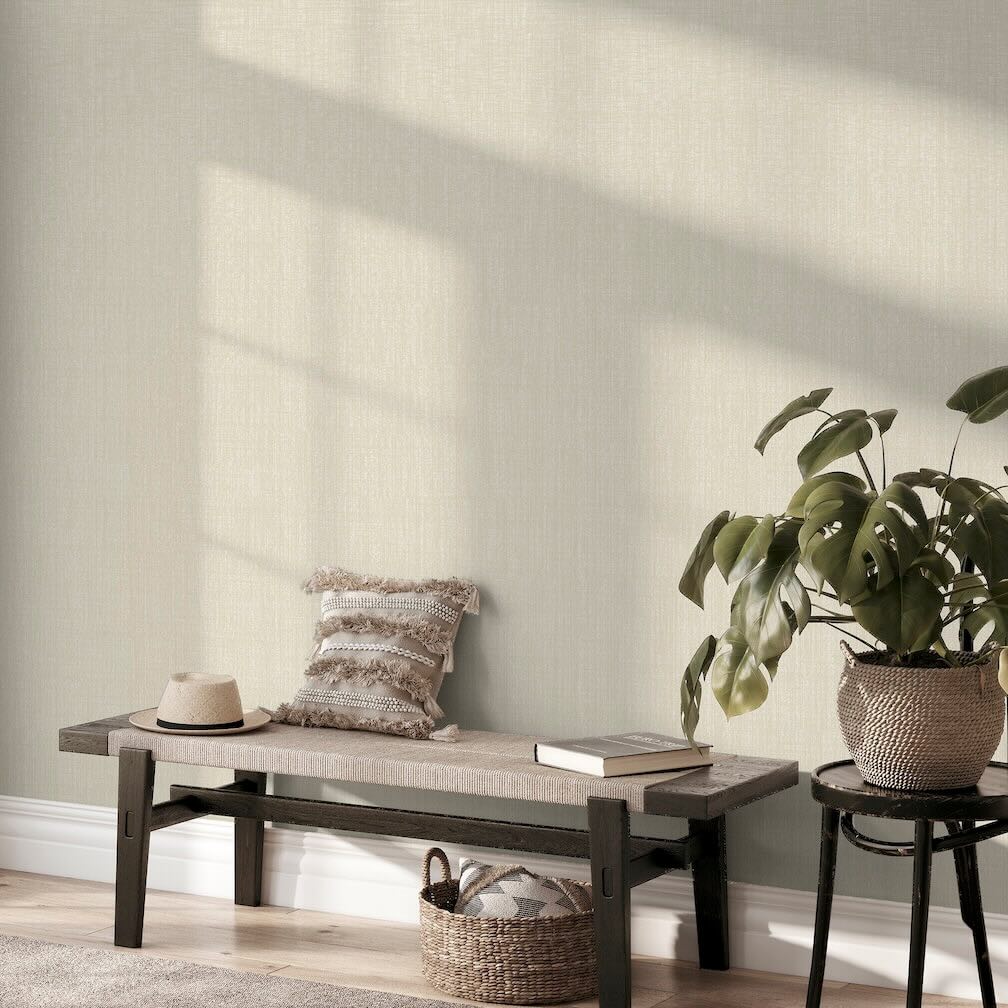 - Arthouse Weave Texture Neutral Wallpaper - 946003 - Decor Warehouse