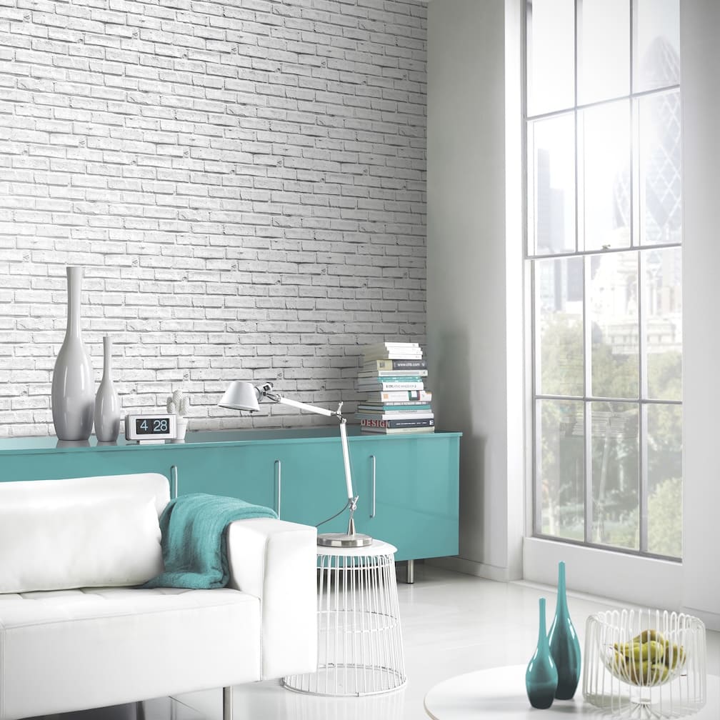 Arthouse White Brick Wallpaper - 623004