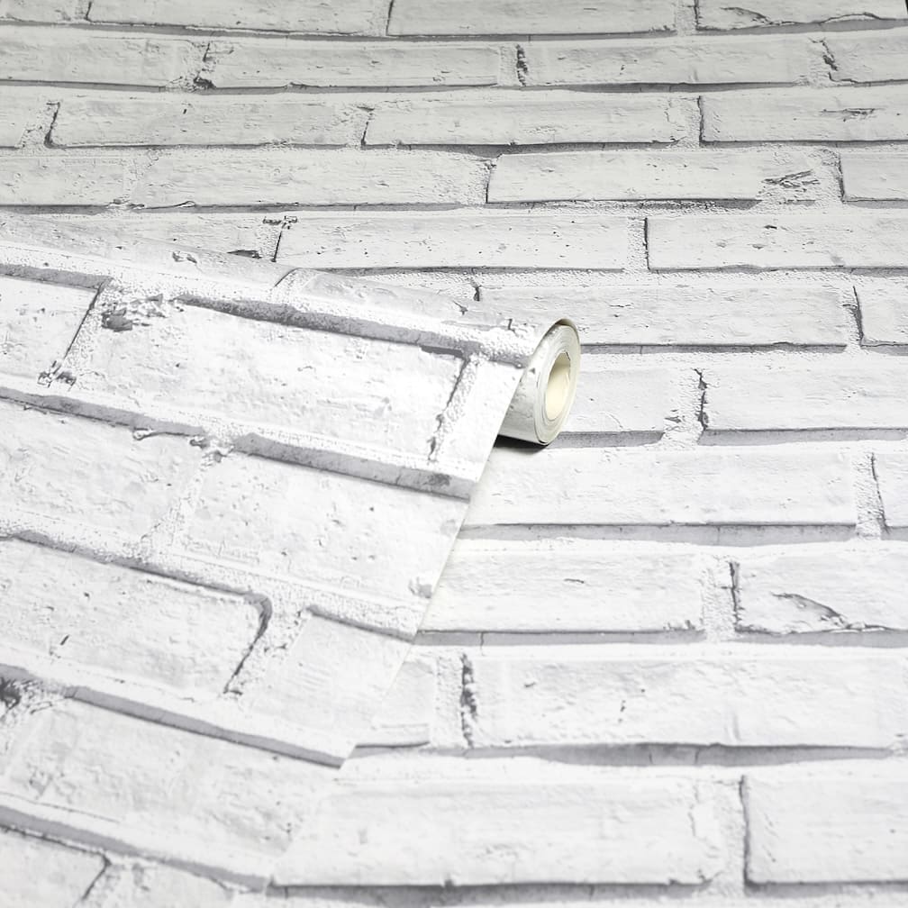 Arthouse White Brick Wallpaper - 623004