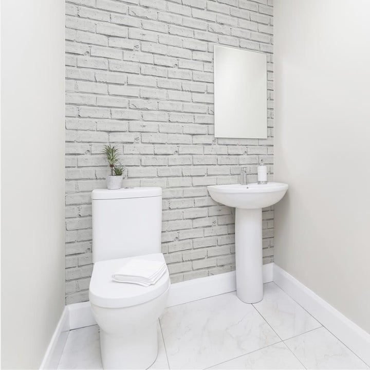 Arthouse White Brick Wallpaper - 623004