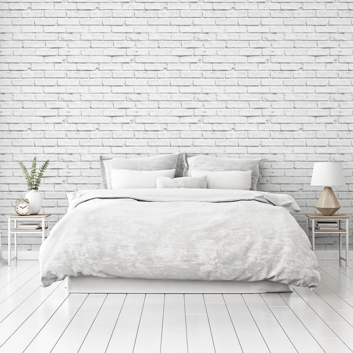 Arthouse White Brick Wallpaper - 623004