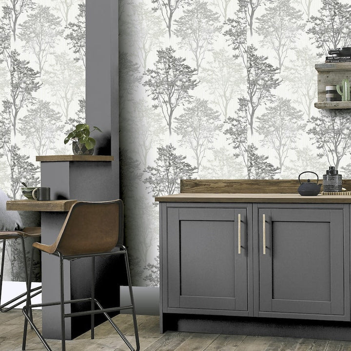 Arthouse Wildwood Mono Wallpaper - 259502