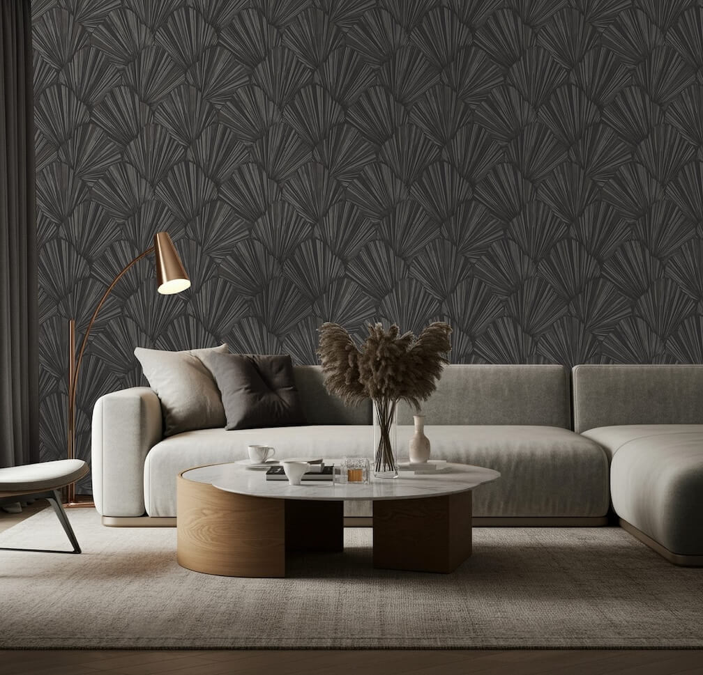 Belgravia Allegra Black Wallpaper -