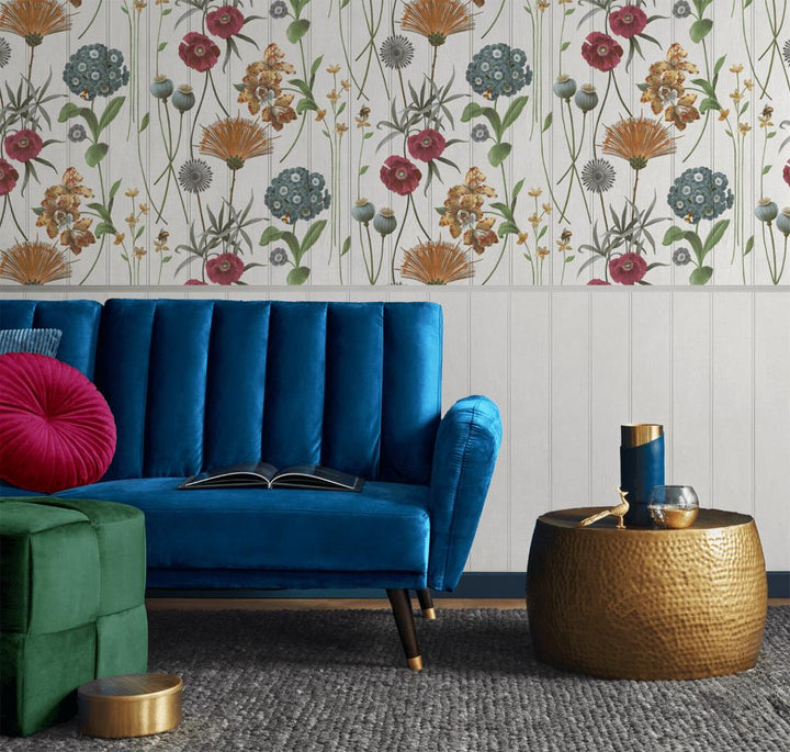 Belgravia Botanist White Multi Wallpaper - 4770
