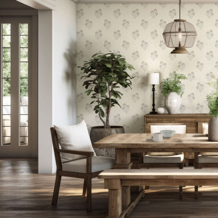 Belgravia Carlotta Beige Floral Motif Wallpaper - 9029