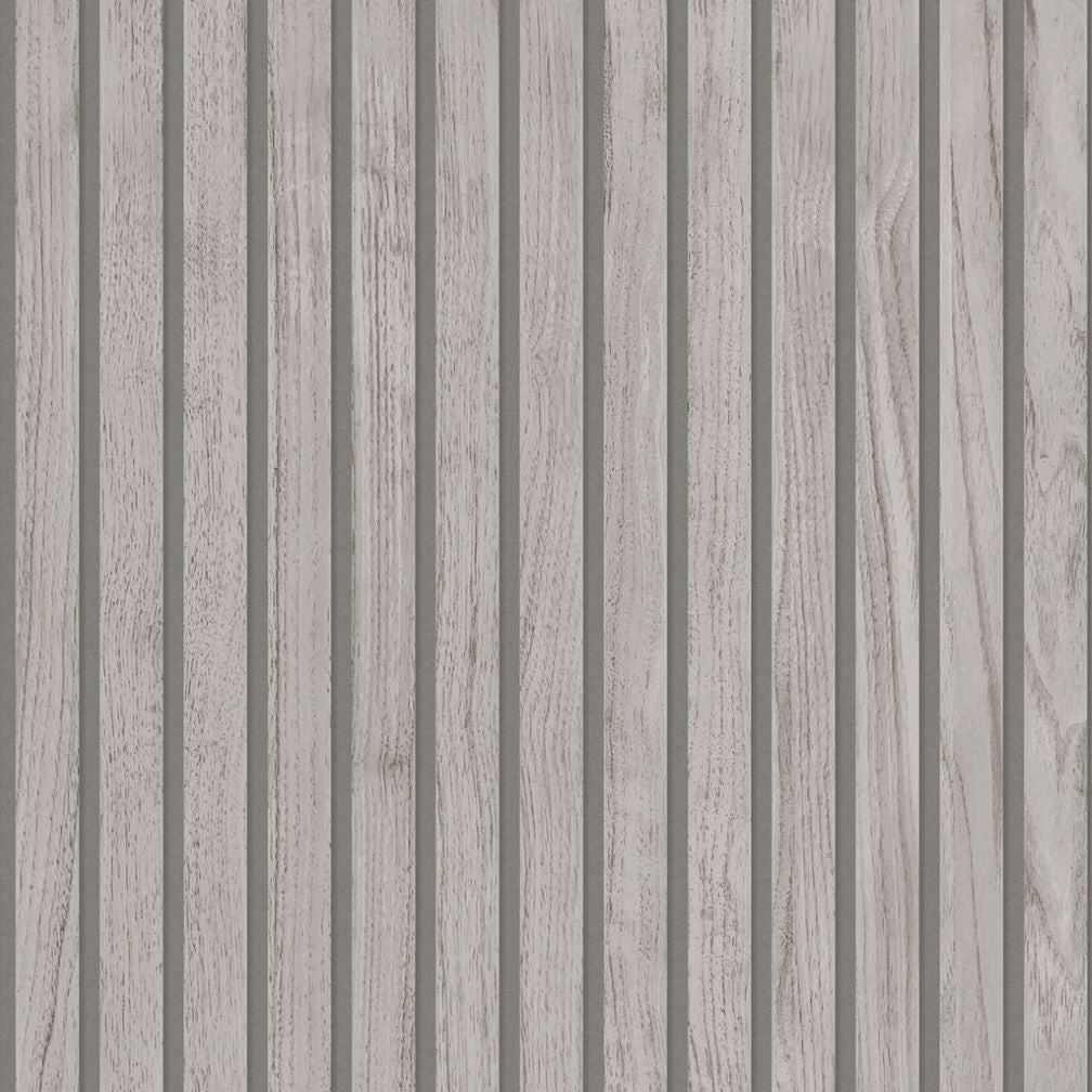 Belgravia Panacea Grey Wood Slat Wallpaper