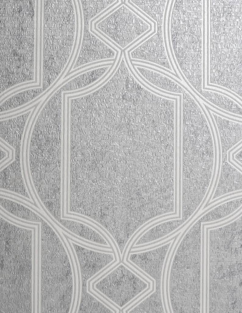 - Boutique Deco Geo Soft Grey Wallpaper - 106683 - Decor Warehouse