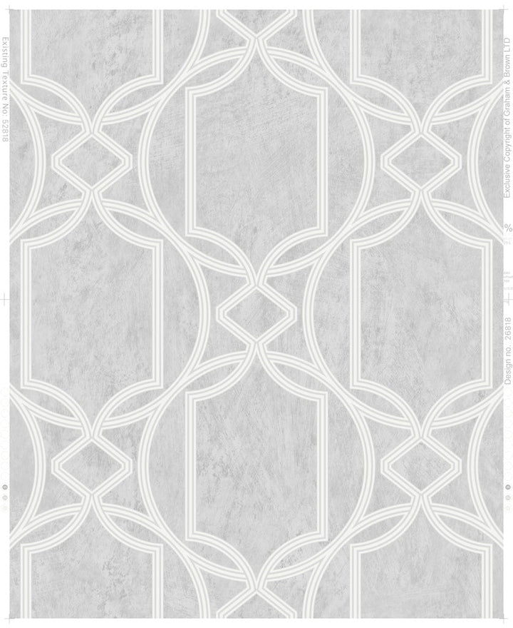 - Boutique Deco Geo Soft Grey Wallpaper - 106683 - Decor Warehouse