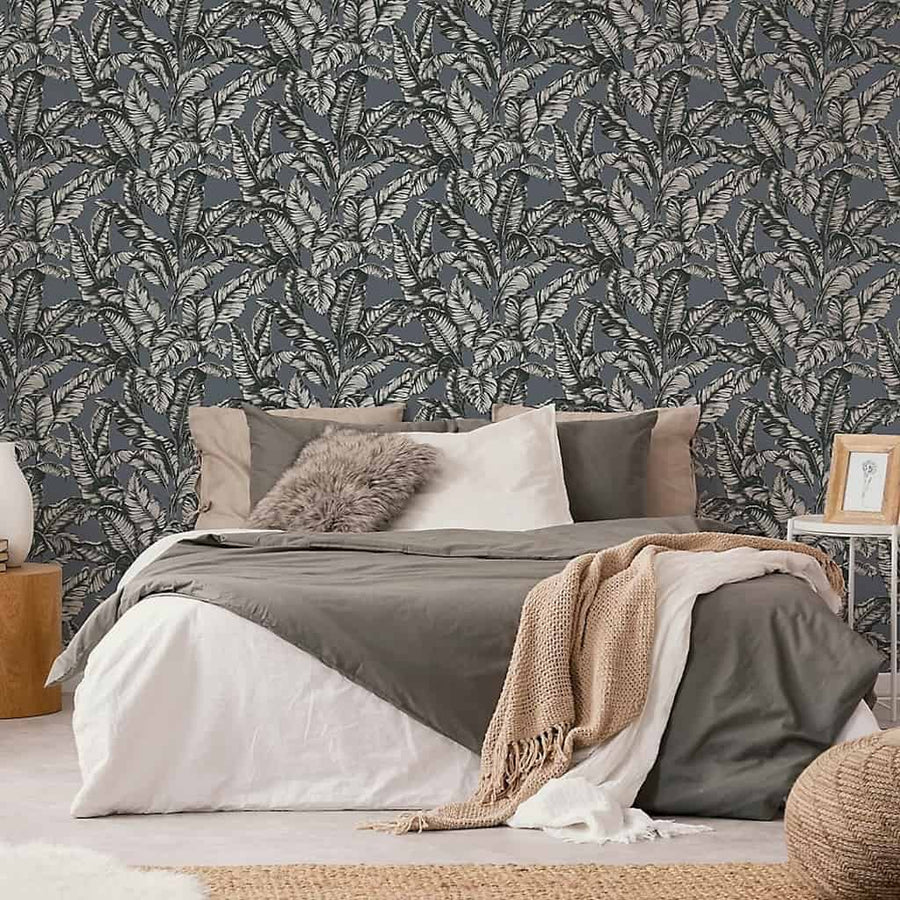 Boutique Sappor petrol gold effect wallpaper - 108256