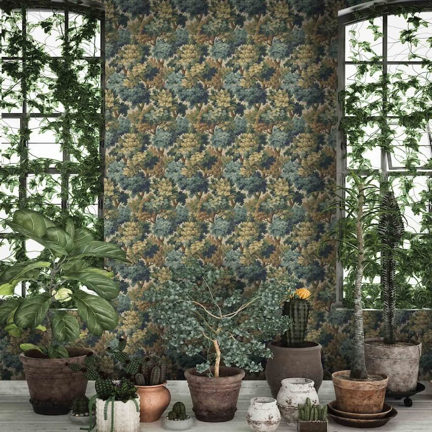 - Broadhead Forest Lichen Green Wallpaper - WM - 314 - 01 - Decor Warehouse