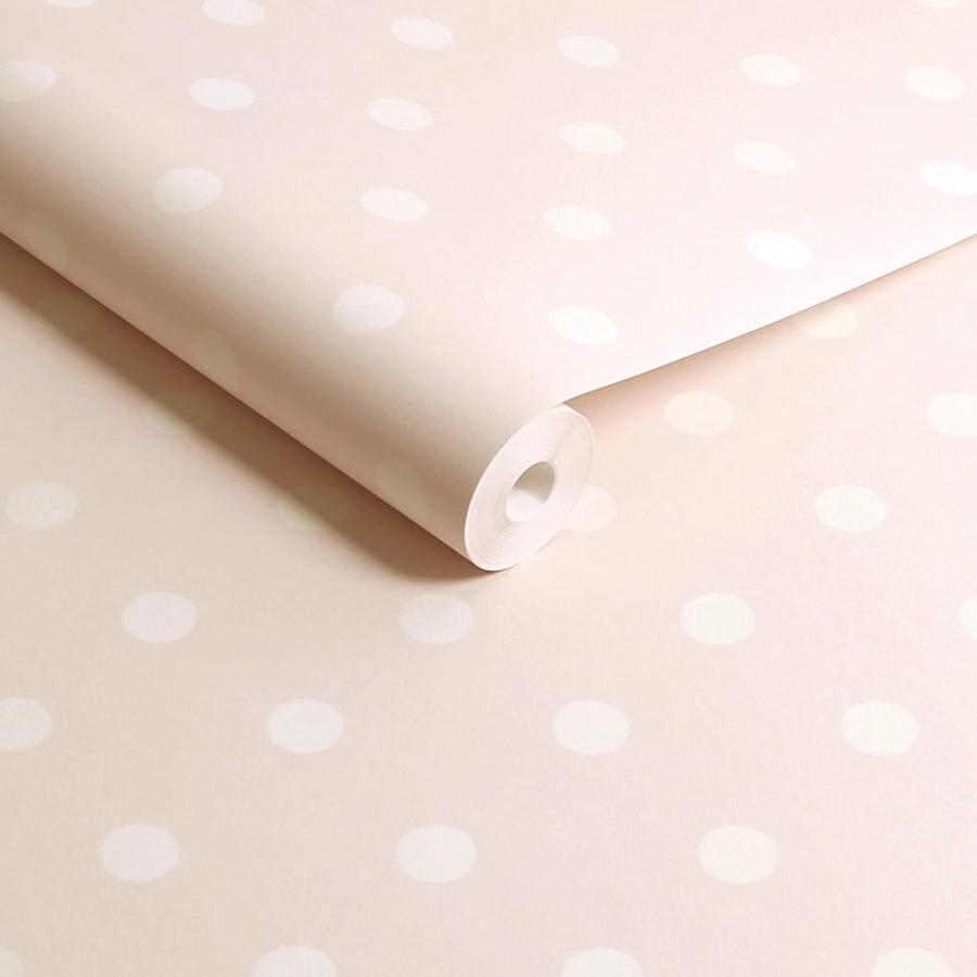 - Cath Kidston Button Spot Pink Wallpaper - 125520 - Decor Warehouse