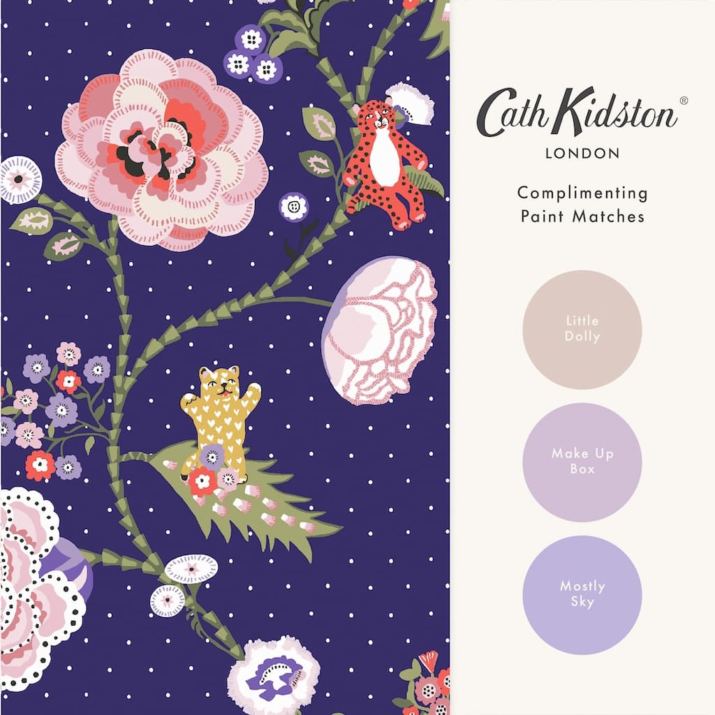 - Cath Kidston Catnip Navy Wallpaper - 131434 - Decor Warehouse