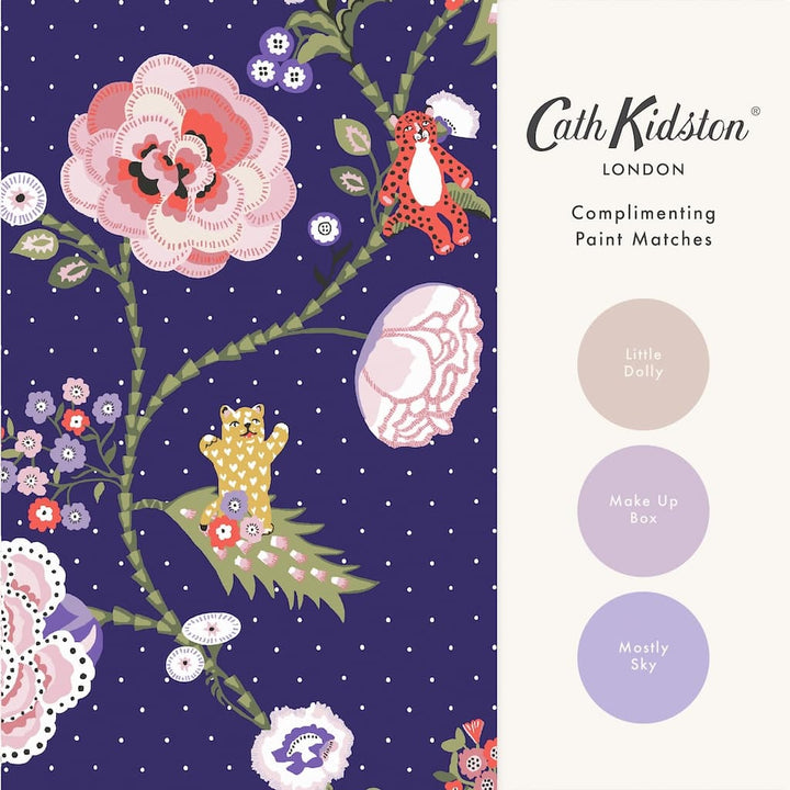 - Cath Kidston Catnip Navy Wallpaper - 131434 - Decor Warehouse
