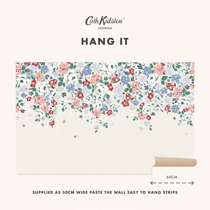Cath Kidston Clifton Floral Cream Wall Mural - 127772M