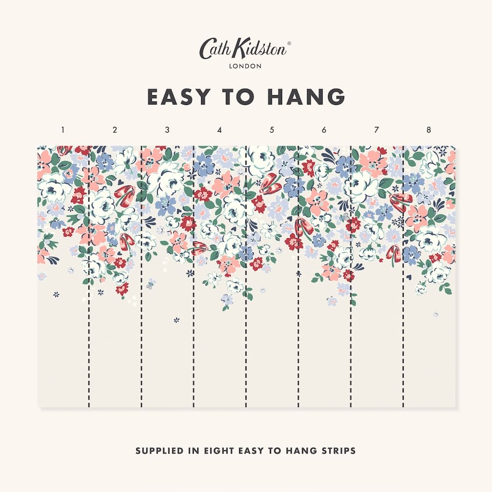 Cath Kidston Clifton Floral Cream Wall Mural - 127772M