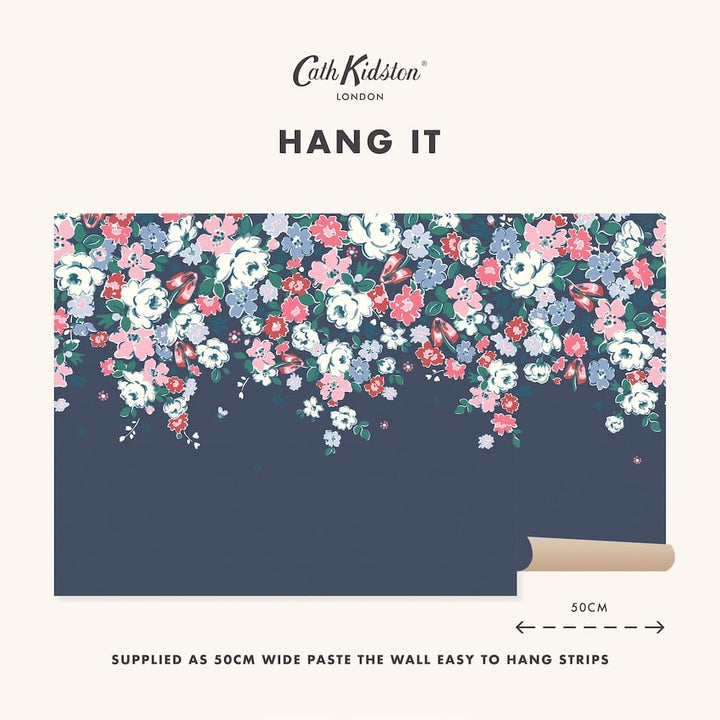 Cath Kidston Clifton Floral Navy Wall Mural - 127790M