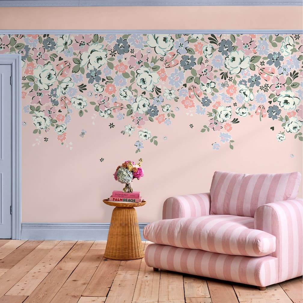 Cath Kidston Clifton Floral Pink Wall Mural - 127781M